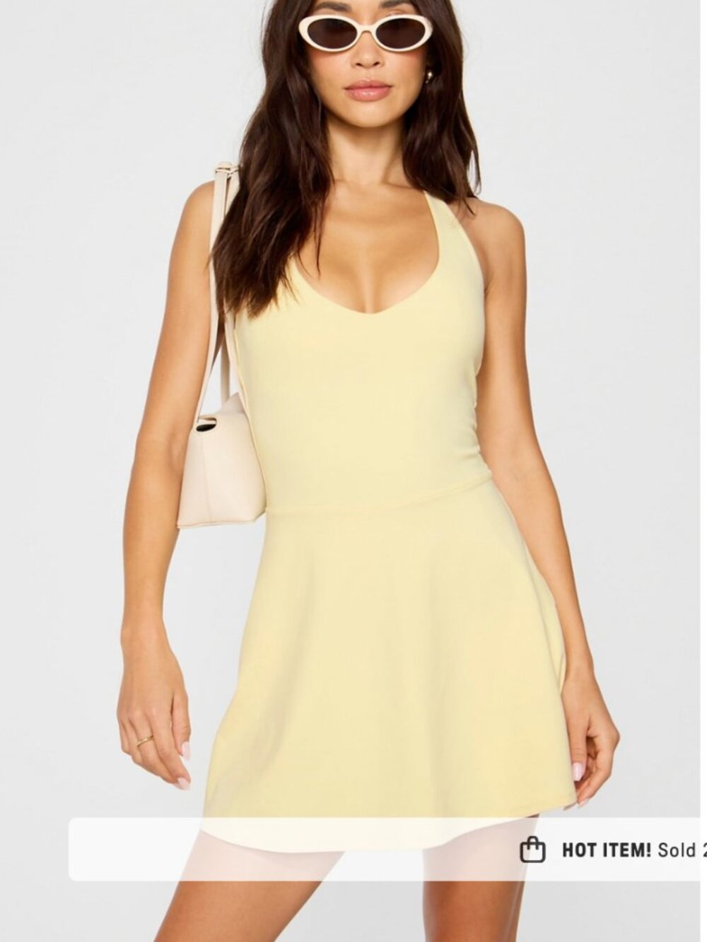 PureLuxe Halter Mini Dress | Fabletics